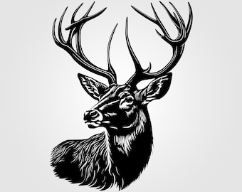 Deer SVG Bundle: Buck Silhouette Cut Files for Cricut (Digital Download)