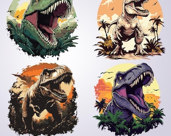 Ferocious T-Rex Dinosaur Prints: Roaring Prehistoric Art (Digital Download)