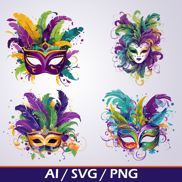 Mardi Gras SVG cut file for cricut or print, New Orleans Mardi Gras PNG Digital Download, Mardi Gras mask download image file fat tuesday