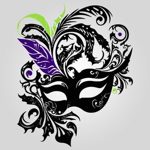 Mardi Gras Mask SVG: New Orleans Cut File (Digital Download)