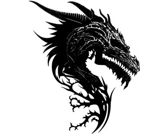 Dragon Skull SVG, D&D Cut File (Digital Download)
