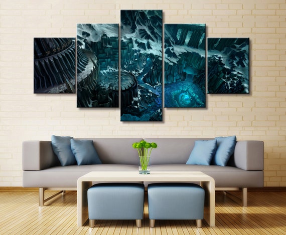 World Of Warcraft 5 Piece Canvas Wow Video Game Inspired Home Etsy