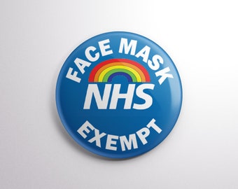I LIP READ NHS RAINBOW BADGE 25MM 1"IN FACE MASK EXEMPT *_FREE POST_* I LIP READ NHS RAINBOW BADGE 25MM 1"IN FACE MASK EXEMPT *_FREE POST_*