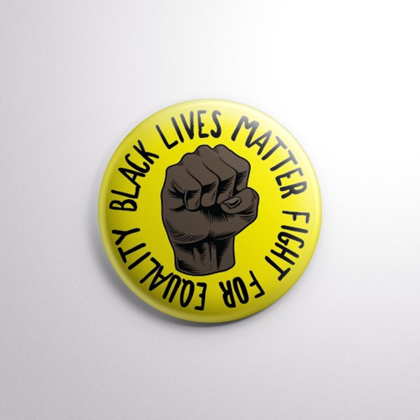 5 x Black Lives Matter BUTTON PIN BADGES 25mm 1 INCH Anti-Racist Political BLM 