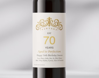 Personalised Birthday Wine Label Gift for Birthday, Anniversary for Him or Her