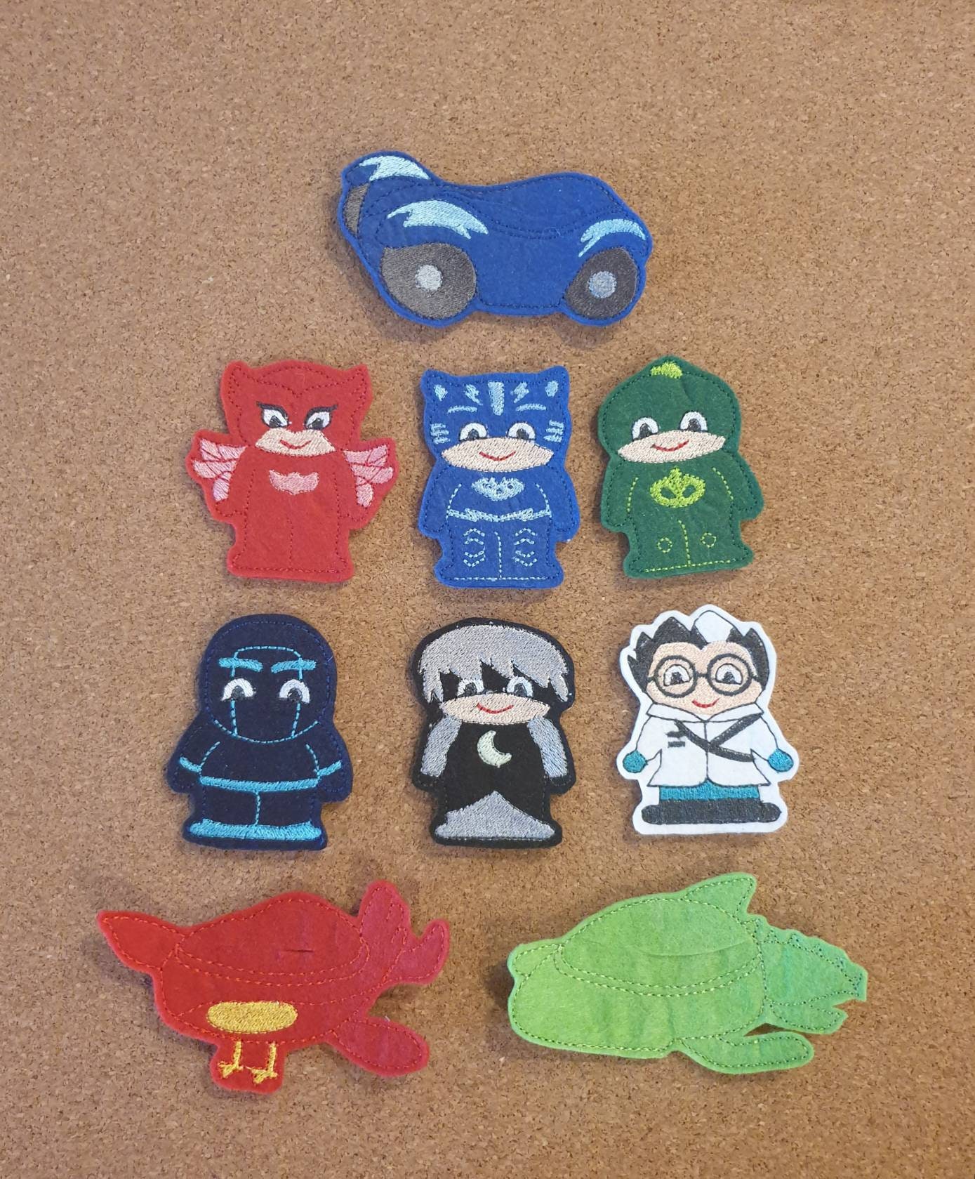 PJ Mask Inspired Finger Puppets | Etsy
