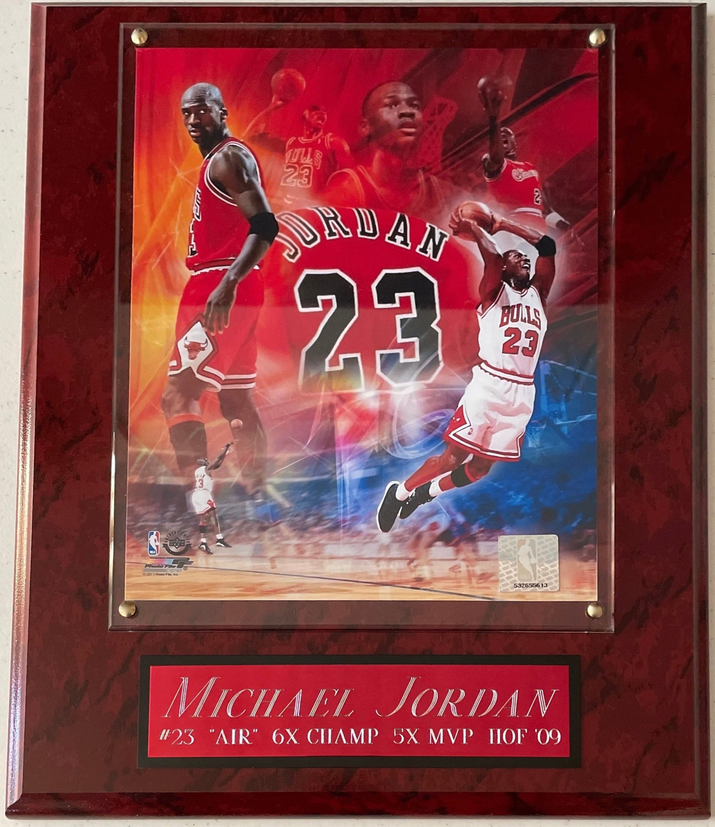 Michael Jordan Unsigned 8x10 Photograph Dunking White Jersey UDA