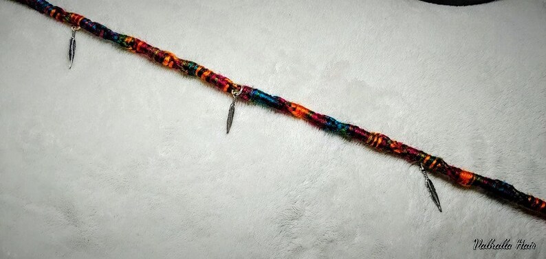 Jeweltone with Tibetan Charms Twisted Bohemian Hair Wrap Extension