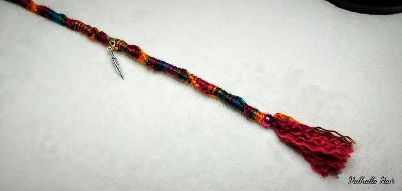 Jeweltone with Tibetan Charms Twisted Bohemian Hair Wrap Extension