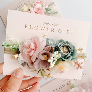 Flower Girl Headband | Flower Girl Gift | Flower Headband| Baby Girl Headband | Flower Girl Proposal | Flower Girl Box | Gift Flower Dress