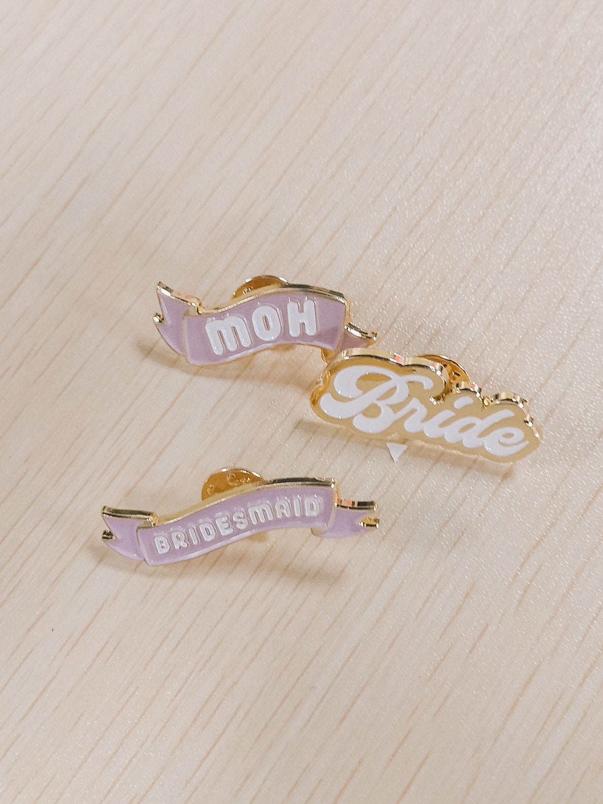 Bride Enamel Pin | Bridesmaid Enamel Pin | Maid of Honour Enamel Pin ...