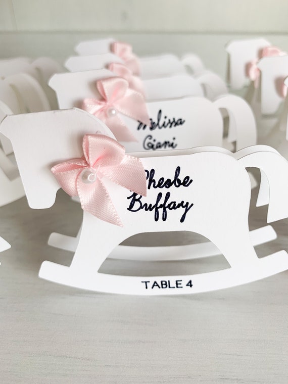 Rocking Horse Baby Shower Place Cards Baby Shower Seating Etsy