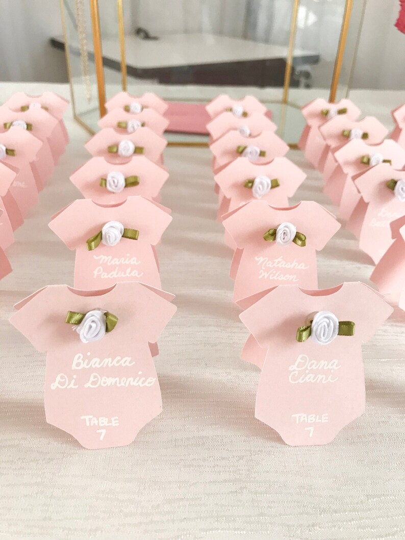 Place Cards Blush Baby Girl Shower Baby Shower Ideas Baby Shower Seating Chart Baby Girl Shower Onesie Baby Shower Place Cards Party Supplies Paper Party Supplies Fakhrmaftool Ir