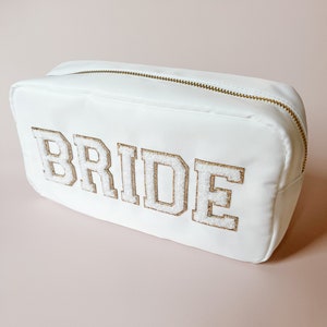 Bride Makeup Bag | Bride Bag | Bride Makeup Pouch | Bride Gift | Bride Travel Bag | Mrs Makeup Bag | Mrs Bag