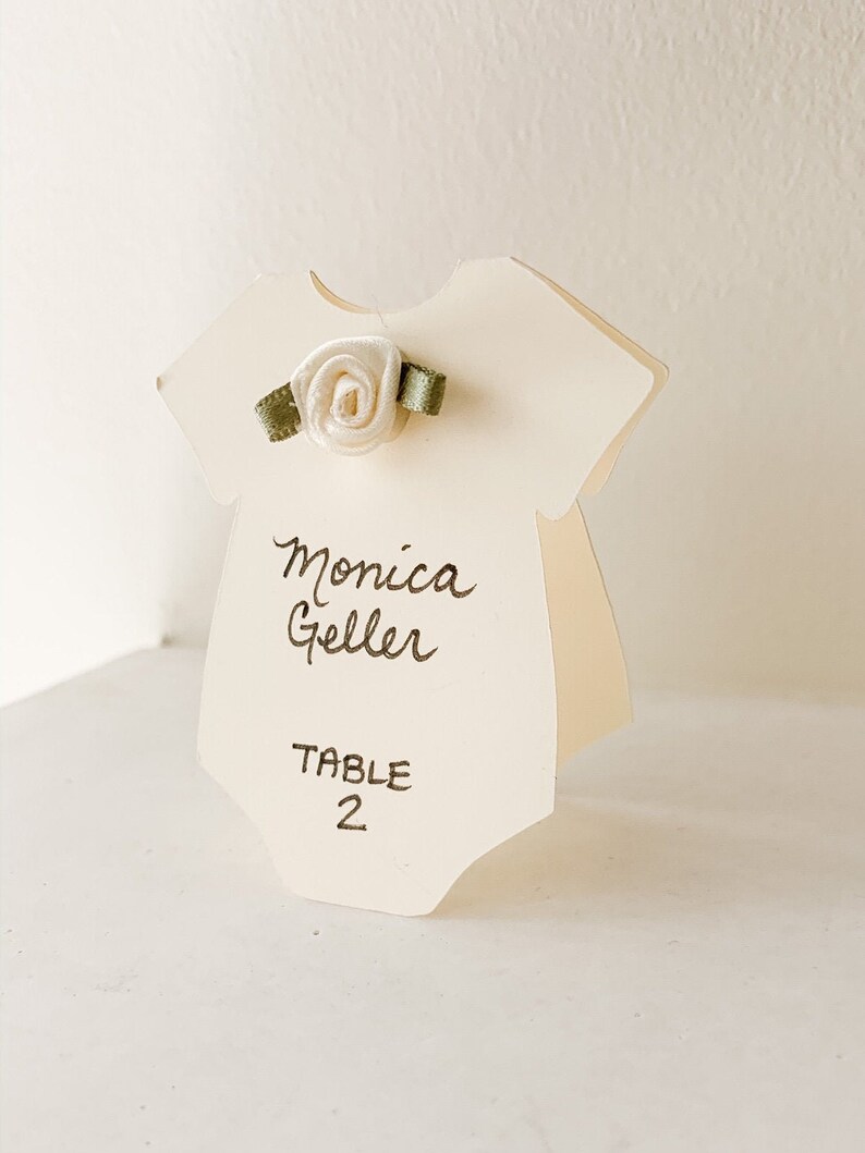 Onesie Baby Shower Place Cards Baby Shower Seating Chart Etsy