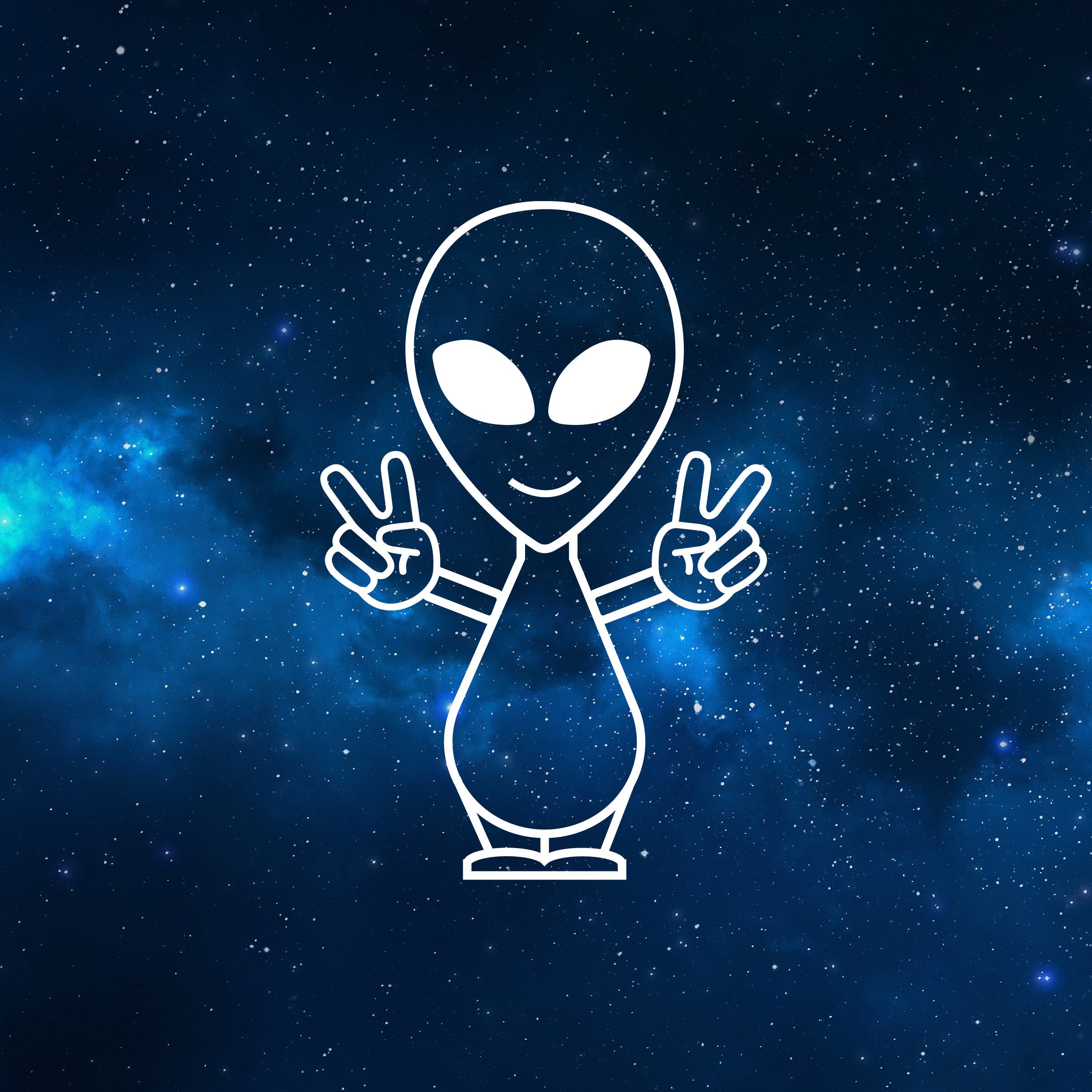 Alien Peace Sign Digital Download - Etsy