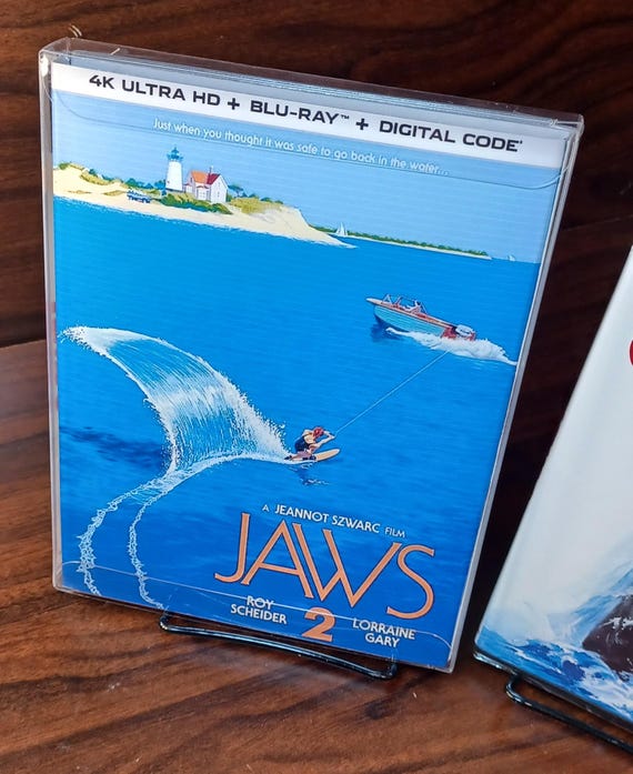 Jaws 2 (4k+blu-ray) Custom Slipcover W/protective Sleeve-new-box