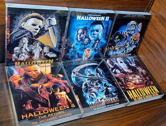 Halloween 6 Movie Collection (4k)-custom Slipcovers ONLY (NO Discs