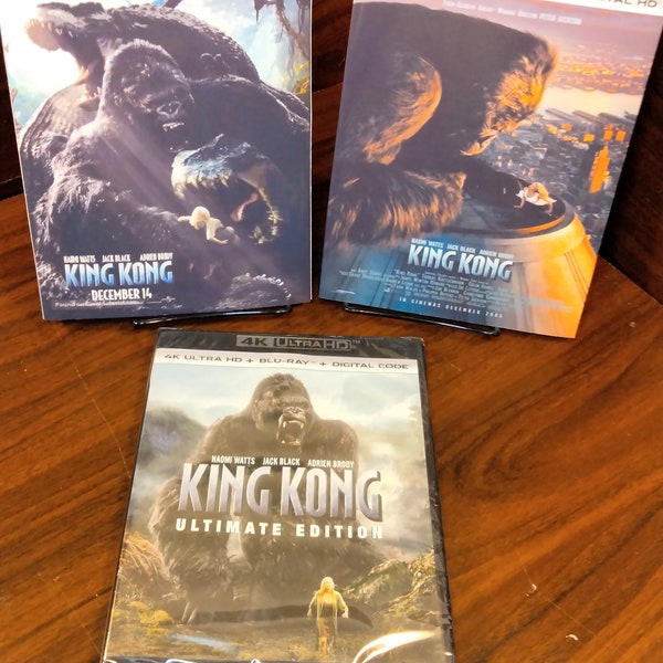 King Kong Ultimate Edition (4K+Blu-ray+Digital) Custom Slipcover-NEW-Box S&H