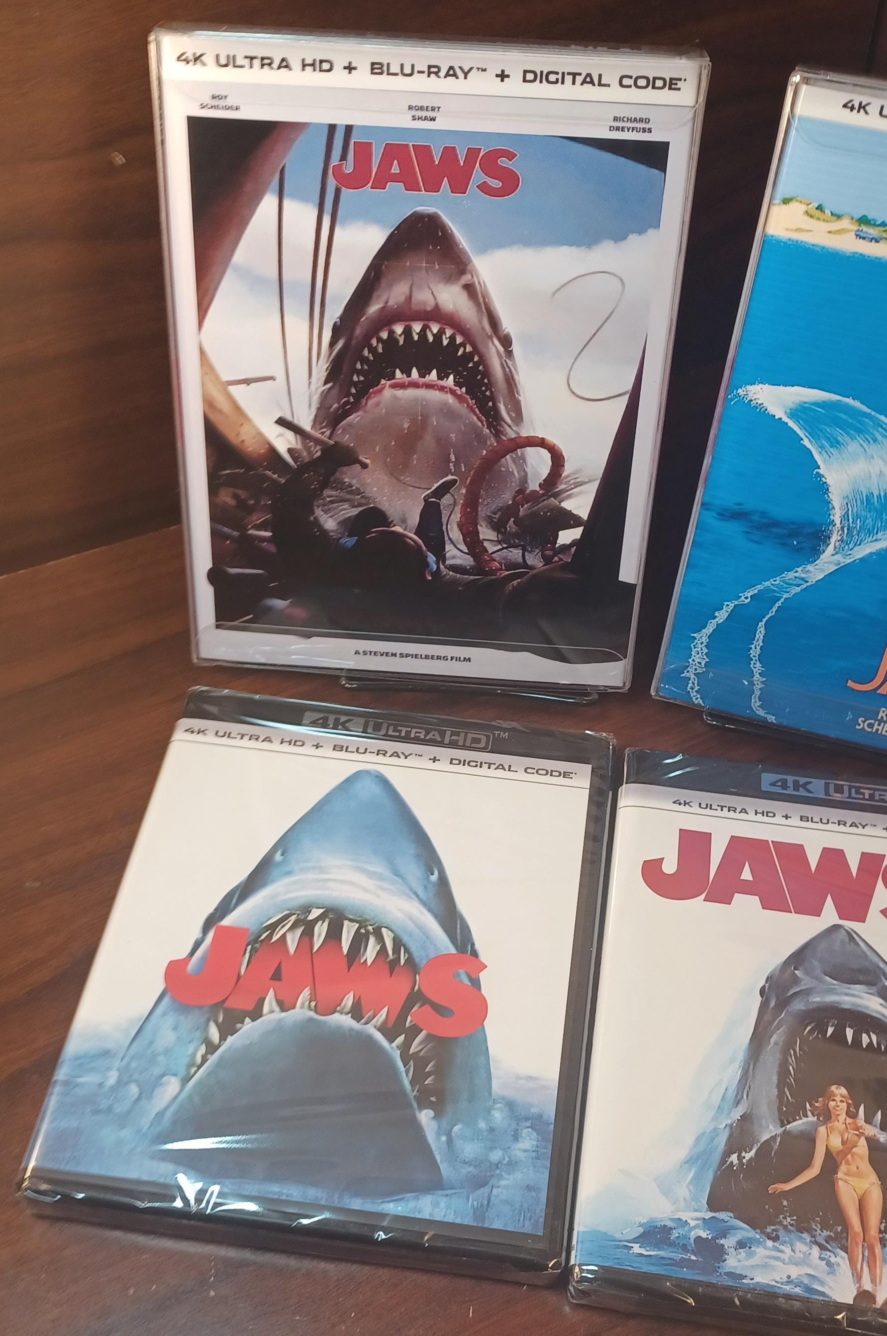 Jaws 1 + 2 (4k/blu-ray) Custom Slipcovers-new-box Shipping With