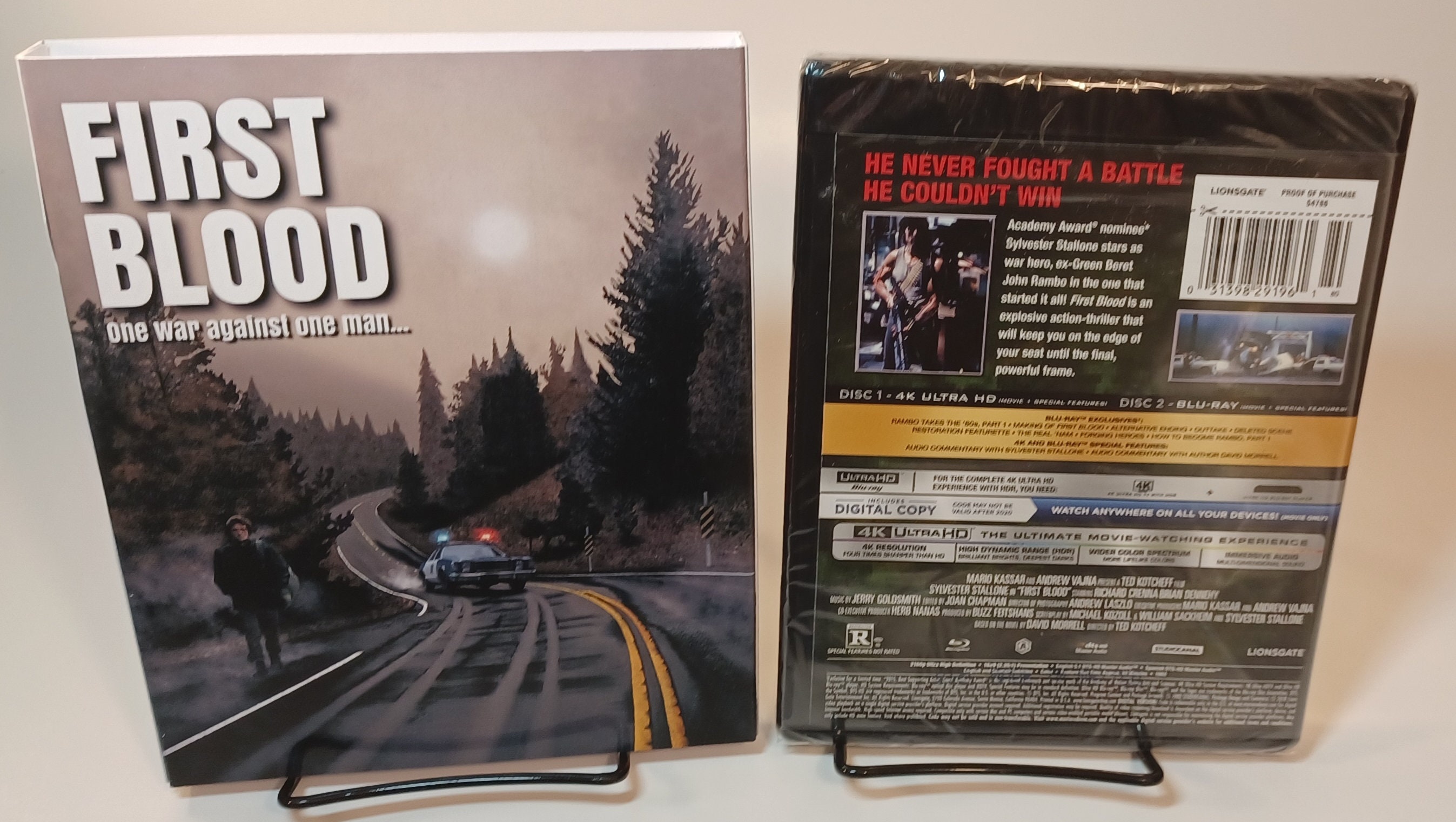 First Blood (4K UHD + Blu-ray) Custom Slipcover-new-box Shipping With ...