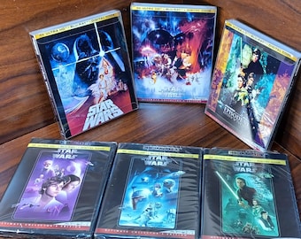 Star Wars – Original Trilogy (4K) with Custom Slipcovers and Protective Sleeves-NEW (Sealed)-Box Shipping