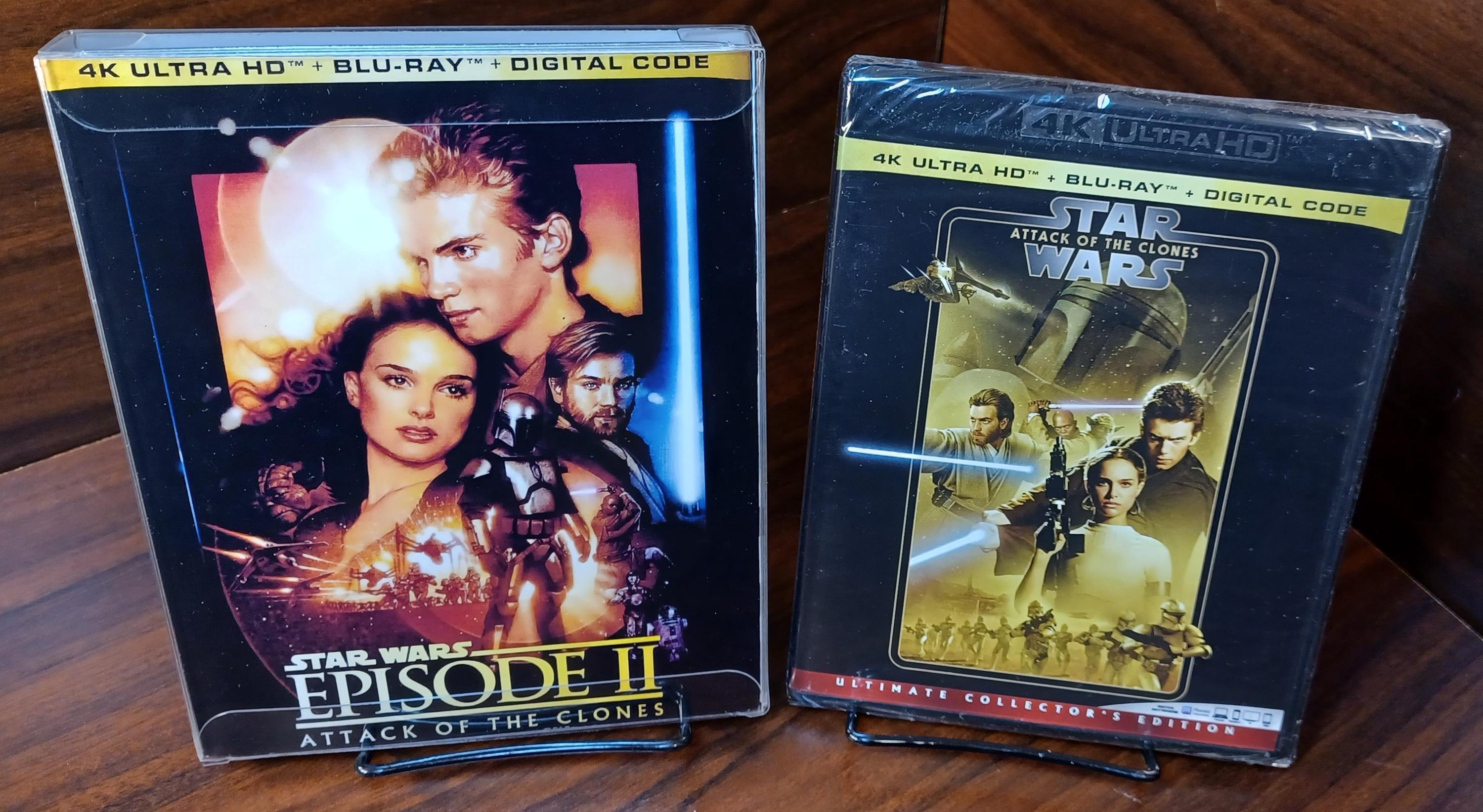 Star Wars Attack of the Clones (4k+blu-ray)-new-custom Slipcover W