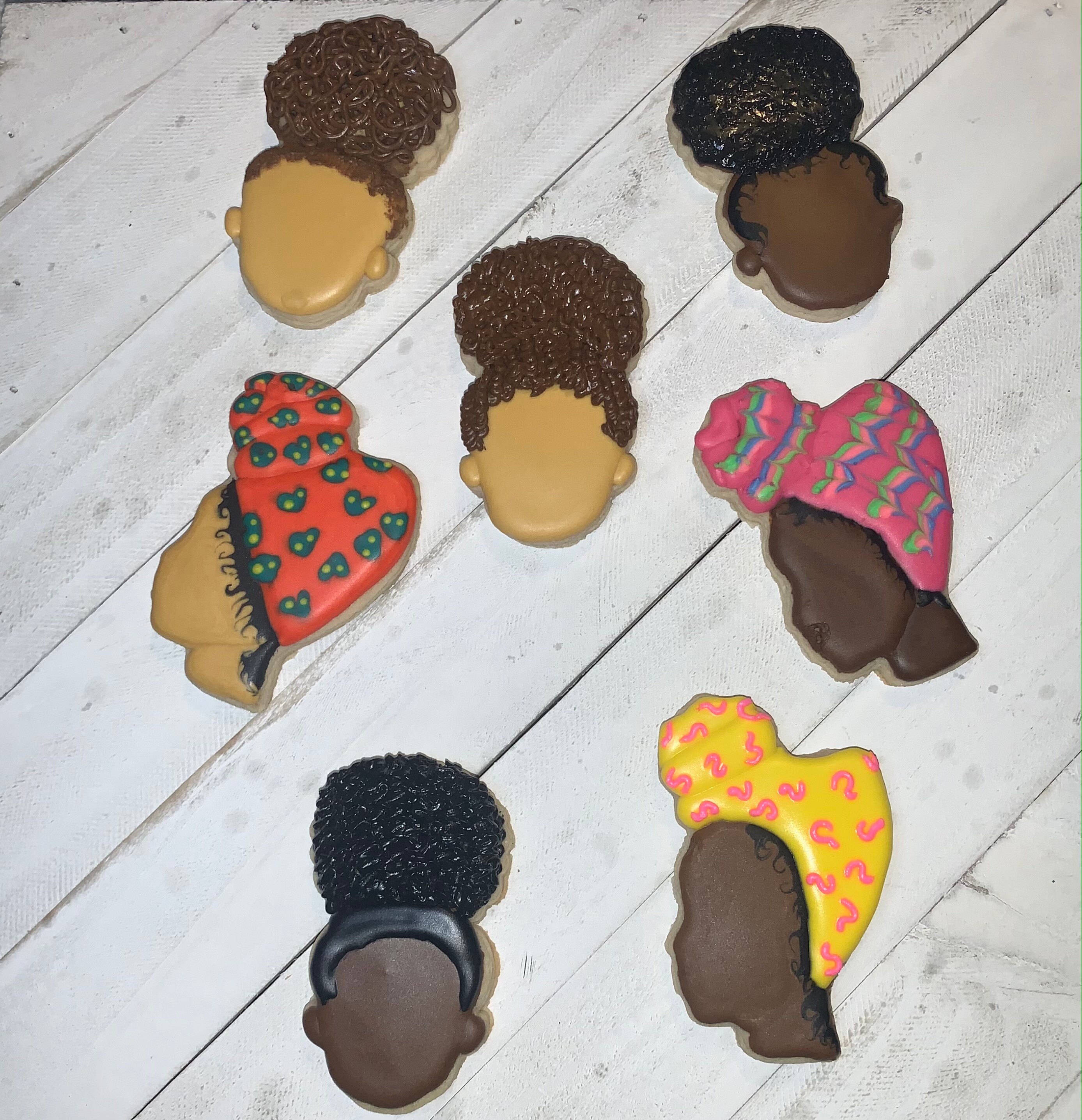 African American Sugar Cookies Melanin Cookies Black Girl Etsy