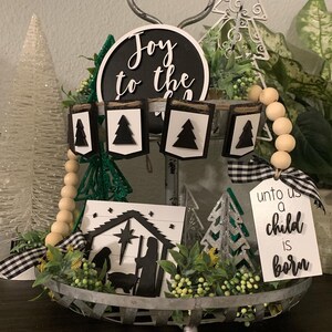 Nativity 3D Mini Signs SVG, Laser Cut Files (Digital Download)