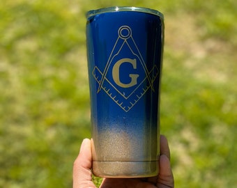 Masonic 4 Stacking Stirrup Shot Cups in Leather Case Masonic Gift 