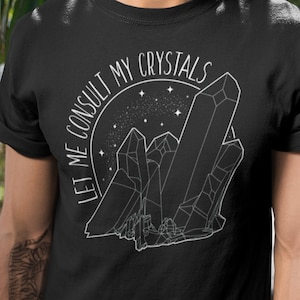 Crystals Gemstone Collector Chakra Healing Birthstone Celestial Rave Outfit Celestial Boho Hippie Graphic Shirt