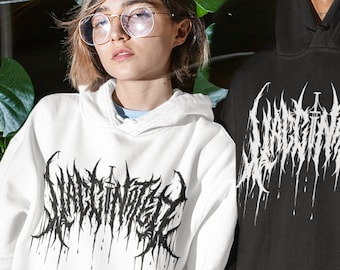 Sudadera con capucha vacunada - Black Death Heavy Metal, suéter grunge, completamente vacunado, vacunarse, regalo para hombres y mujeres, regalo personal, pro-vacuna, gótico