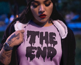 Pastel Goth 'The End' T-Shirt: Retro Grunge Graphic Tee