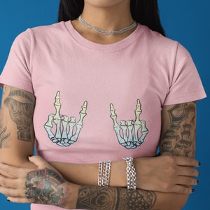 Pastel Goth Clothing, Metal Horns, Creepy Cute, Kawaii Clothing, Skeleton Hand, Aesthetic GIfts