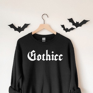 Gothic Girl - Aesthetic Sweater, Pastel Goth Crewneck, Thick, Thicc Girl, Goth Clothes, Gothic Sweatshirt, Witchy, Emo Streetwear