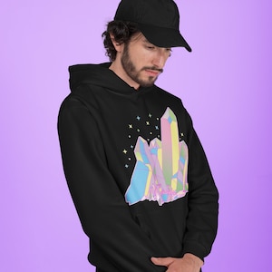 Steampunk Hoodie, Pastell Goth, Japanische Ästhetik, Kawaii Kleidung, Pastellkristall, Magische Kunst, Kristall Hoodie, Unisex Hoodie