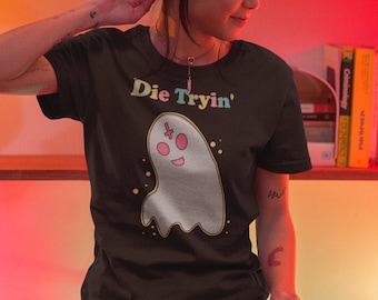 Kawaii Turquoise Ghost T-Shirt: Pastel Goth Soft Grunge Tee