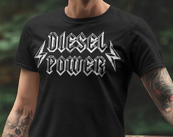 Diesel Power Truck T-Shirt: Vintage Style Mechanic Gift
