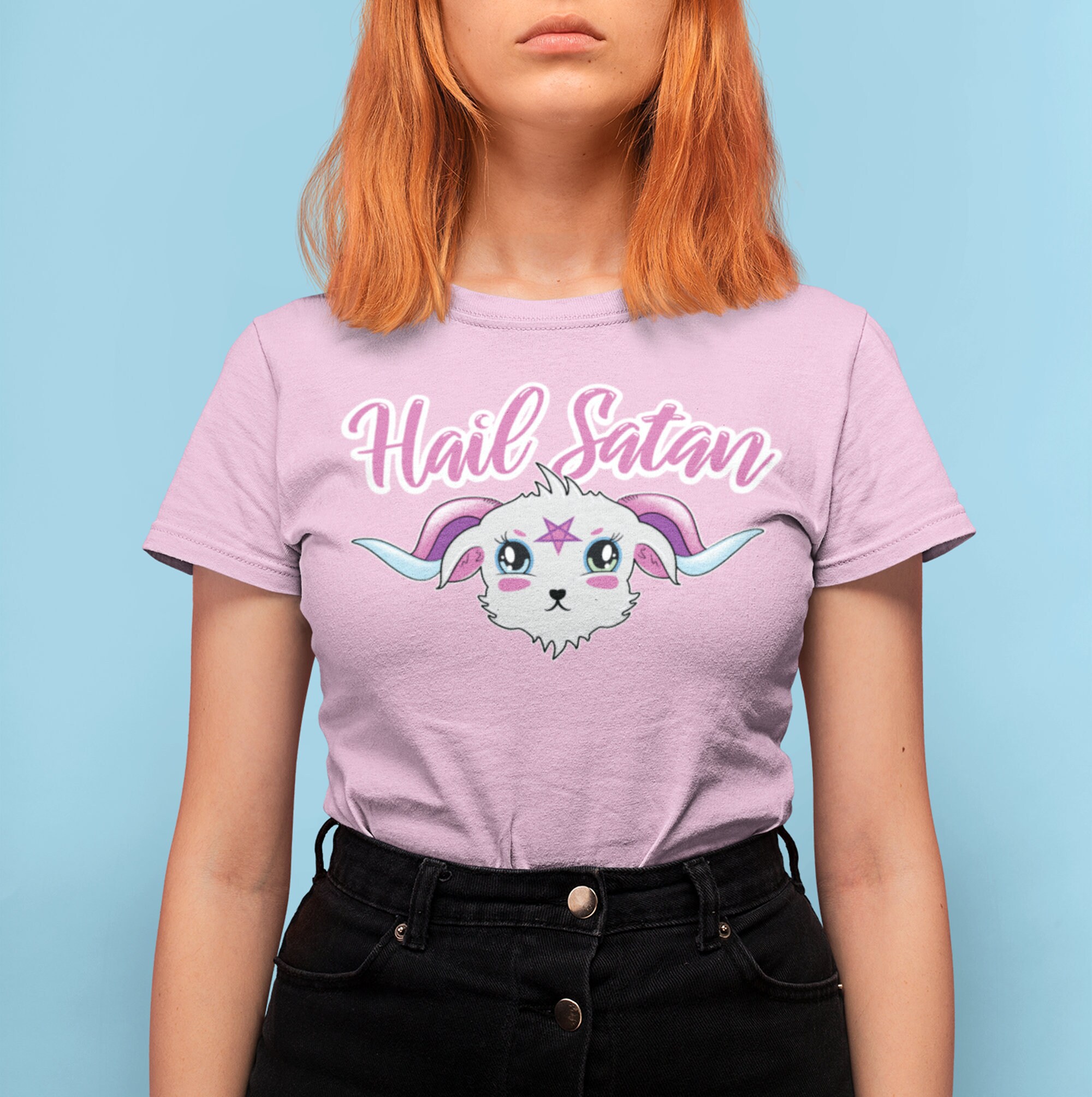 Kawaii Goat Soft Girl Aesthetic Hail Satan Pastel Goth Etsy New Zealand