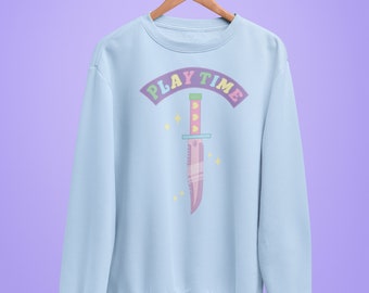 Pastel Goth Sweater - Creepy Cute, Feeling Stabby, Killer Kawaii, Plus Size Goth, Graphic Unisex Sweatshirt By Mass Ctrl