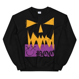 Jack O Lantern Halloween Sweater Sweatshirt for Men or Women Shirt Adult Pullover Aesthetic Streetwear Rustic Unisex image 5