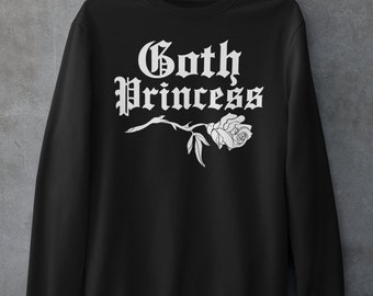 Goth Princess Creepy Cute Sweater - Gothic Clothes, Kawaii Goddess, Pastel Goth Sweatshirt, Halloween Unisex Top