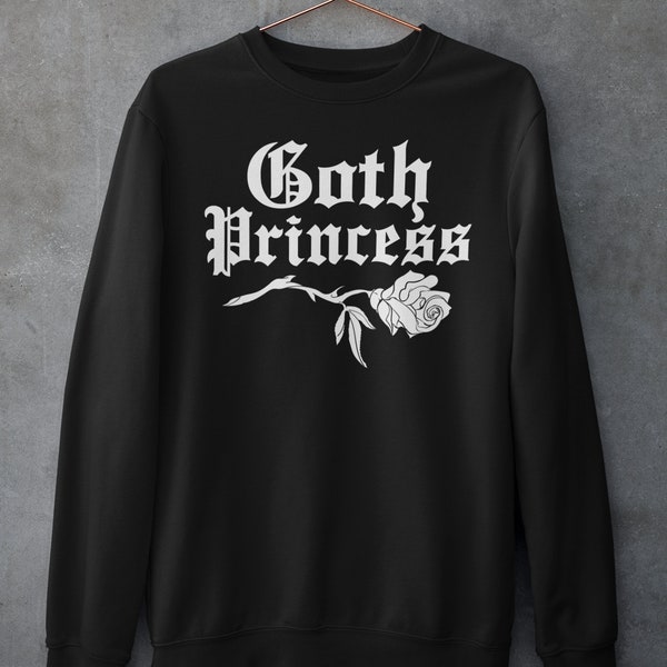 Goth Princess Creepy Cute Sweater - Gothic Clothes, Kawaii Goddess, Pastel Goth Sweatshirt, Halloween Unisex Top