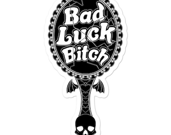 Gothic Vanity Hand Mirror Pastel Goth Decor Large 5.25" Sticker