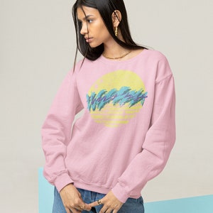 Vaporwave Aesthetic Minimalist Retrowave Relaxing Sweater, Synthwave, Outrun, Retro Gift