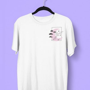 Kawaii Cute Pink Moon Witchy T-shirt, Fairy Kei, Metalphysical, Soft Aesthetic, Pastel Night Sky, Plant Witch, Aesthetic, Unisex Clothing