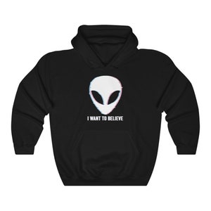 Vaporwave Alien Head Trippy Ufo Hoodie christmas kawaii gifts Unisex Soft Hooded Sweatshirt