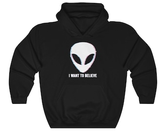 Vaporwave Alien Head Trippy Ufo Sudadera con capucha regalos kawaii de Navidad Sudadera con capucha suave unisex