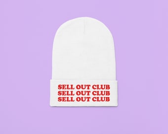 Embroidered Beanie: Vaporwave 90s Grunge Winter Hat