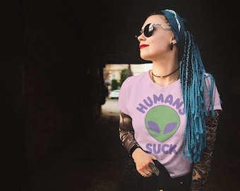 Pastel Goth Alien T-shirt: Outer Space Graphic T-shirt